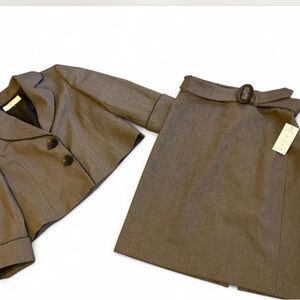 Tahari Women's Brown Blazer and Skirt Set